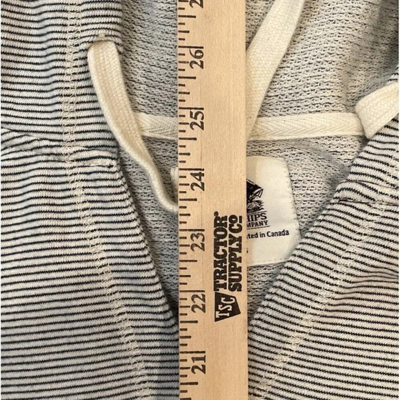 Tall Ships Trading Co Victoria Canada Sweatshirt Large Blue Striped V Neck - Picture 8 of 8